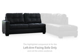 Ashley Furniture Barlin Mills sectional with chaise, featuring plush cushions and modern design, in a stylish living room setting.