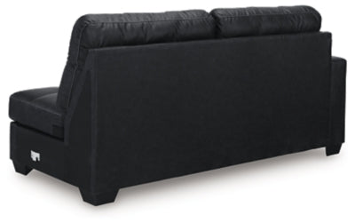 Ashley Furniture Barlin Mills sectional with chaise, showcasing the back view of the stylish and comfortable living room sofa.
