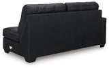 Ashley Furniture Barlin Mills sectional with chaise, showcasing the back view of the stylish and comfortable living room sofa.
