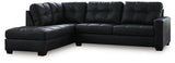 Ashley Furniture Barlin Mills sectional with chaise, showcasing a modern fabric sofa with plush cushions and a spacious design.