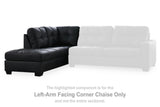 Ashley Furniture Barlin Mills sectional with chaise, showing a comfortable fabric sofa in a modern living room setting.