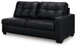 Ashley Furniture Barlin Mills sectional with chaise, showing a modern upholstered sofa with chaise lounge in a living room setting.