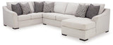 Ashley Furniture Koralynn sectional with chaise, showing plush fabric, modern design, and spacious seating arrangement.