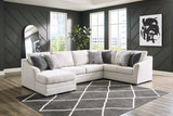 Ashley Furniture Koralynn sectional with chaise showing plush fabric, modern design, and spacious seating arrangement.