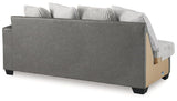 Clairette sectional with chaise from Ashley Furniture, featuring plush fabric, modern design, and spacious seating.