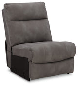 Ashley Furniture Next-Gen DuraPella Power Reclining Sectional, angled view showing plush cushions and reclining features.
