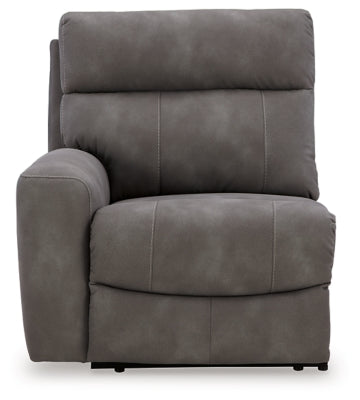 Ashley Furniture Next-Gen DuraPella Power Reclining Sectional with plush cushions and modern design, shown from a head-on angle.