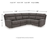 Ashley Furniture Next-Gen DuraPella power reclining sectional with plush cushions and modern design, shown in a living room setting