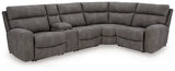 Ashley Furniture Next-Gen DuraPella power reclining sectional with plush cushions and modern design, shown in a sleek fabric finish.