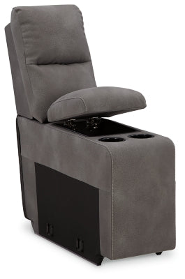 Ashley Furniture Next-Gen DuraPella power reclining sectional shown from an angled open view, featuring plush cushions and modern design.