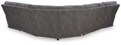 Ashley Furniture Next-Gen DuraPella power reclining sectional with plush cushions and modern design, shown from the back view.