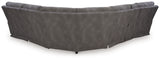 Ashley Furniture Next-Gen DuraPella power reclining sectional with plush cushions and modern design, shown from the back view.