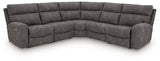 Ashley Furniture Next-Gen DuraPella power reclining sectional with plush cushions and modern design, shown in a closed position.
