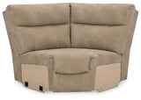 Ashley Furniture Next-Gen DuraPella power reclining sectional with plush cushions and modern design, shown from a front head-on view.