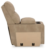 Ashley Furniture Next-Gen DuraPella power reclining sectional with plush cushions and modern design, shown from the side.