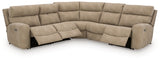 Open view of Ashley Furniture Next-Gen DuraPella Power Reclining Sectional with plush cushions and reclining seats.