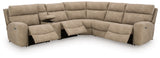 Next-Gen DuraPella power reclining sectional by Ashley Furniture, showing open sectional with plush cushions and modern design.