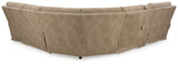 Ashley Furniture Next-Gen DuraPella power reclining sectional with plush cushions and sleek design, shown from the back.