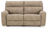 Ashley Furniture Next-Gen DuraPella Power Reclining Sectional Loveseat with plush cushions and modern design in a neutral fabric.