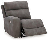 Ashley Furniture Next-Gen DuraPella Power Reclining Sectional Loveseat with built-in console, featuring plush cushions and modern design.