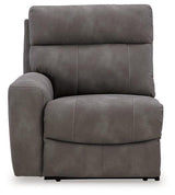 Ashley Furniture Next-Gen DuraPella power reclining sectional loveseat with console, featuring plush cushions and modern design.