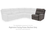 Ashley Furniture Next-Gen DuraPella power reclining sectional loveseat with console, featuring plush cushions and modern design.