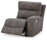 Ashley Furniture Next-Gen DuraPella Power Reclining Sectional Loveseat with built-in console, featuring plush cushions and modern design.