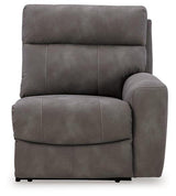 Ashley Furniture Next-Gen DuraPella power reclining sectional loveseat with console, featuring plush cushions and modern design.