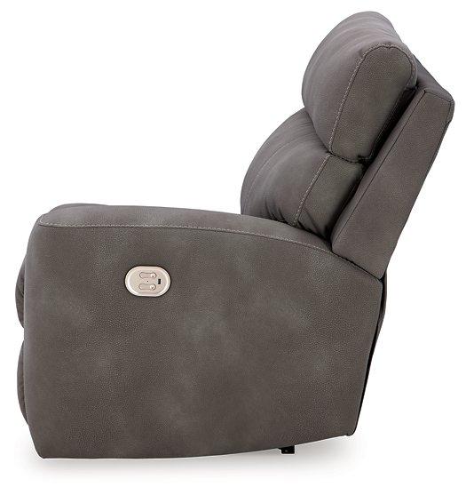 Ashley Furniture Next-Gen DuraPella power reclining sectional loveseat with console, featuring plush cushions and modern design.
