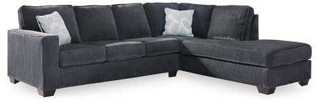 Ashley Furniture Altari sleeper sectional with chaise, featuring plush fabric, modern design, and spacious seating for living room comfort.