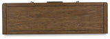 Ashley Furniture Cabalynn dining server with wood finish, featuring multiple storage compartments and elegant design.