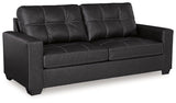 Ashley Furniture Barlin Mills sleeper sofa with plush fabric upholstery and modern design, shown in a cozy living room setting.