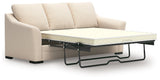 Ashley Furniture Lango Sleeper Sofa with chaise in an open position, showcasing its modern design and comfortable seating.