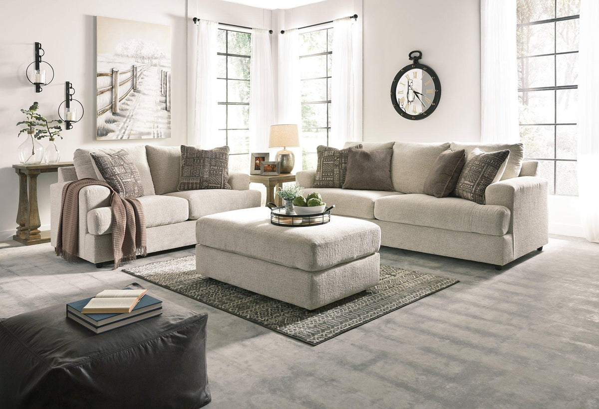 Ashley Furniture Soletren sofa sleeper with plush fabric, featuring a fold-out bed and modern design for versatile living spaces.