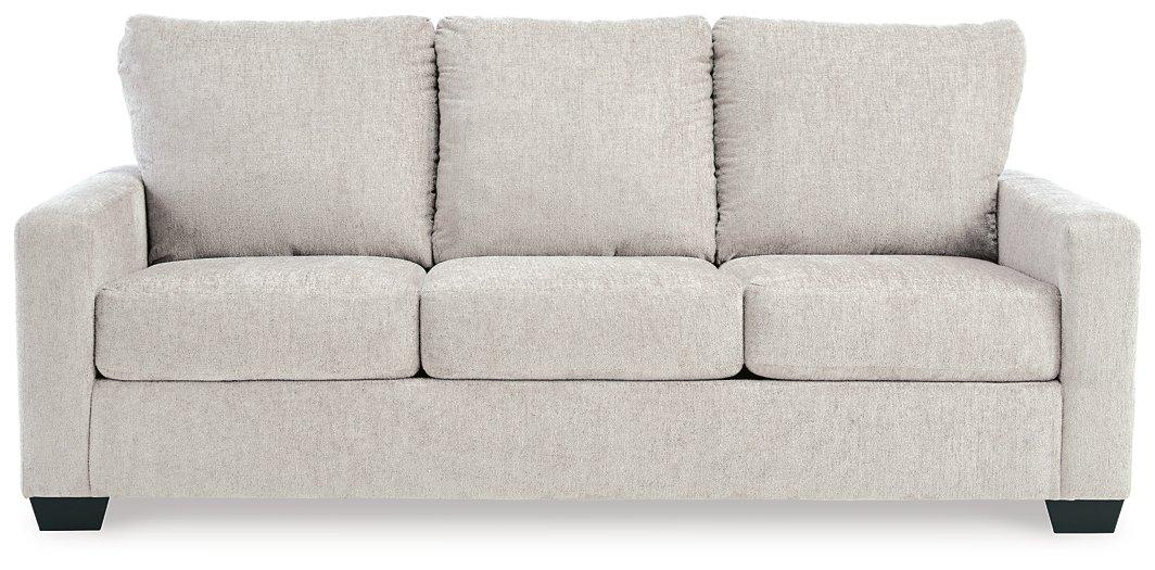 Ashley Furniture Rannis sofa sleeper showing a modern gray sleeper sofa with clean lines and comfortable design.
