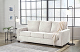 Ashley Furniture Rannis Sleeper Sofa in charcoal upholstery, showing the sofa in its unfolded sleeper position.