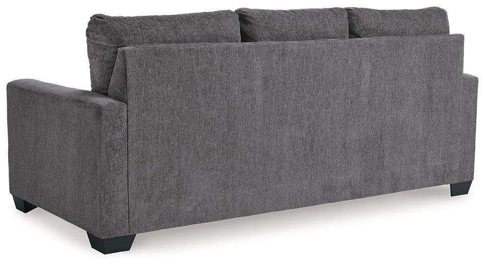 Ashley Furniture Rannis Sleeper Sofa showing a modern, upholstered sofa bed with clean lines and plush cushions.