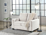 Ashley Rannis sofa sleeper with plush fabric and convertible design, perfect for versatile seating and sleeping arrangements.