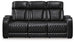 Ashley Furniture Boyington power reclining sofa with plush upholstery, showcasing its comfortable design and reclining feature.