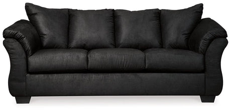 Ashley Furniture Darcy Sofa with plush fabric and modern design, featuring cushioned armrests and a comfortable seating area.