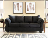 Ashley Furniture Darcy Sofa with plush cushions and stylish fabric upholstery, perfect for modern living rooms.