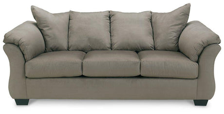 Ashley Furniture Darcy Sofa with plush cushions and modern design in a neutral fabric, perfect for living room comfort.