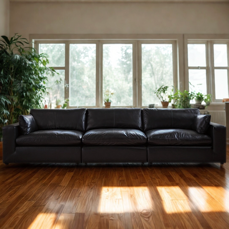 Ashley Furniture Atlas Reserve 3-piece modular sofa in caramel with plush cushions and modern design for comfortable seating.