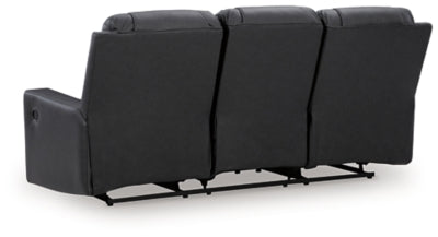 Ashley Furniture Mackmenville reclining sofa with plush cushions and wide armrests, shown from the back view.