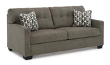 Ashley Furniture Mahoney sofa with plush cushions and neutral fabric, perfect for modern living room comfort.