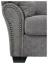 Ashley Furniture Allmaxx sofa with plush fabric and modern design, featuring wide armrests and comfortable cushions.