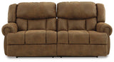 Ashley Furniture Boothbay Reclining Sofa showing plush fabric, reclining seats, and modern design for comfortable living space.