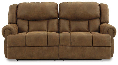 Ashley Furniture Boothbay Reclining Sofa showing plush fabric, reclining seats, and modern design for comfortable living space.