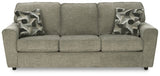 Ashley Furniture Cascilla sofa with plush cushions and neutral fabric, shown from a head-on angle.