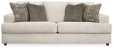 Ashley Furniture Soletren sofa with plush fabric upholstery and modern design, shown in a stylish living room setting.
